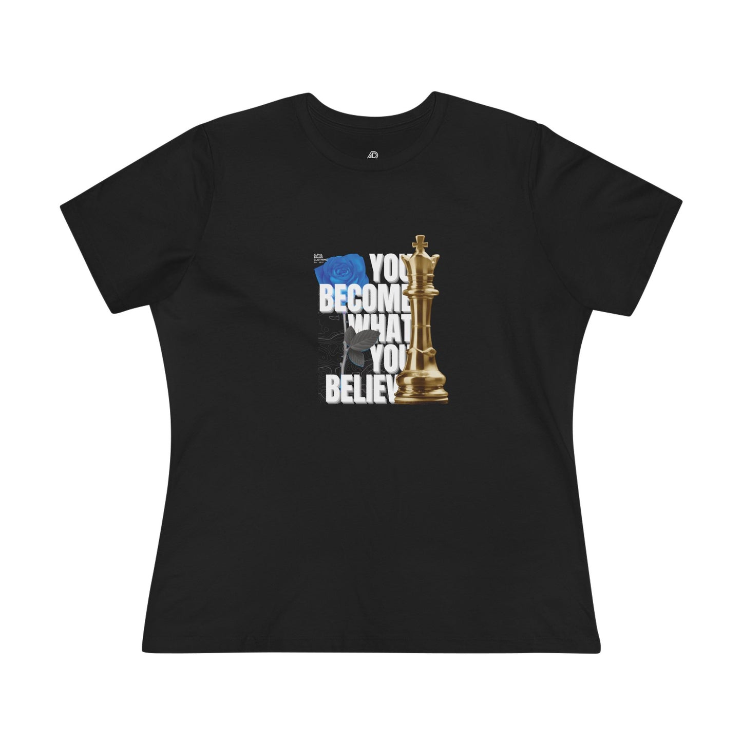 Empowering Women's Cotton Tee - "You Become What You Believe"