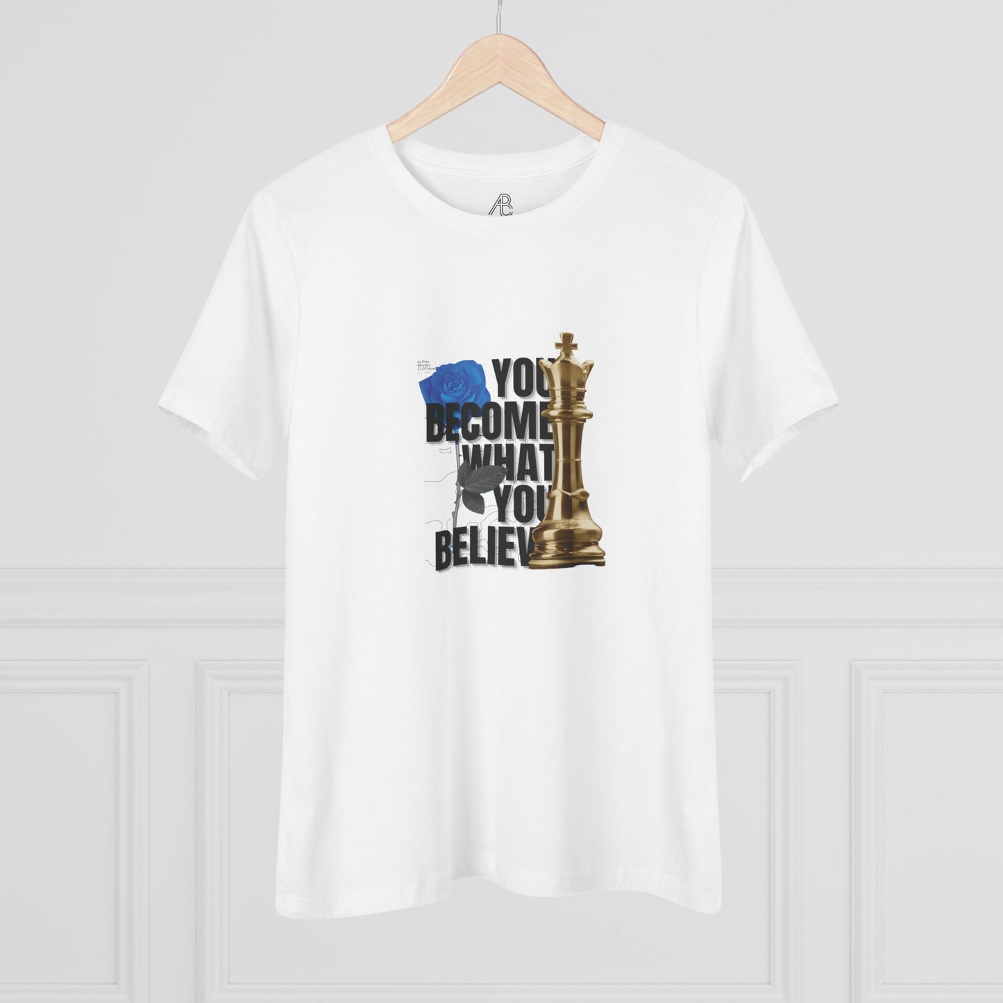 Empowering Women's Cotton Tee - "You Become What You Believe"